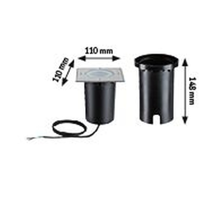 Spot de pardoseală LED, Smart Home Zigbee 3.0, IP67, pătrat, RGBW+, 4,9W, 300lm, 230V, 120°, metal mat [2]