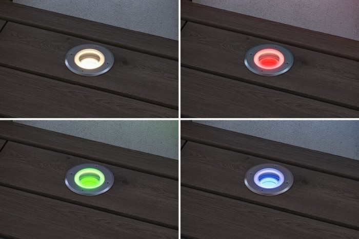 Spot de pardoseală LED, Smart Home Zigbee 3.0, IP67, rotund, RGBW+, 4,9W, 300lm, 230V, 120°, metal mat [3]