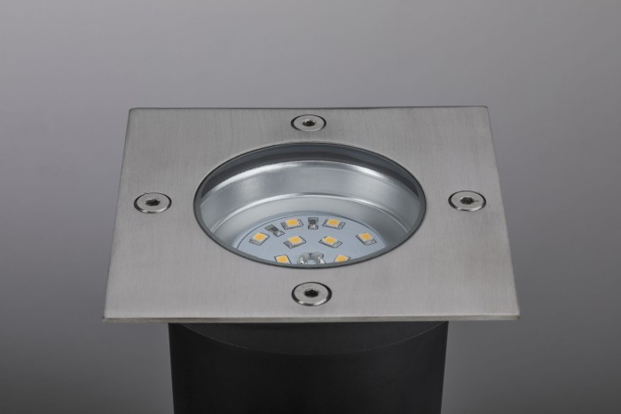 Spot de pardoseală P&S IP65 3000K 24V 3,6W 300lm, patrat, inox [3]