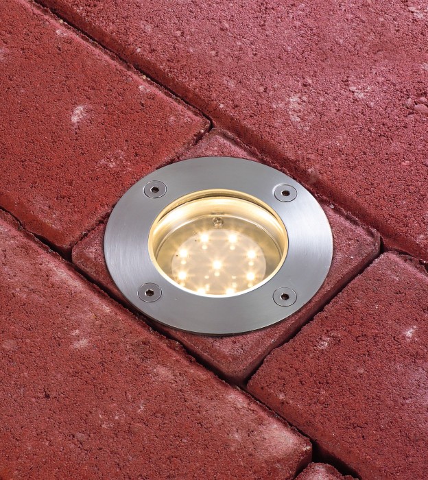 Spot de pardoseală Special rotund LED 1,2W 2700K 230V 110mm inox [5]