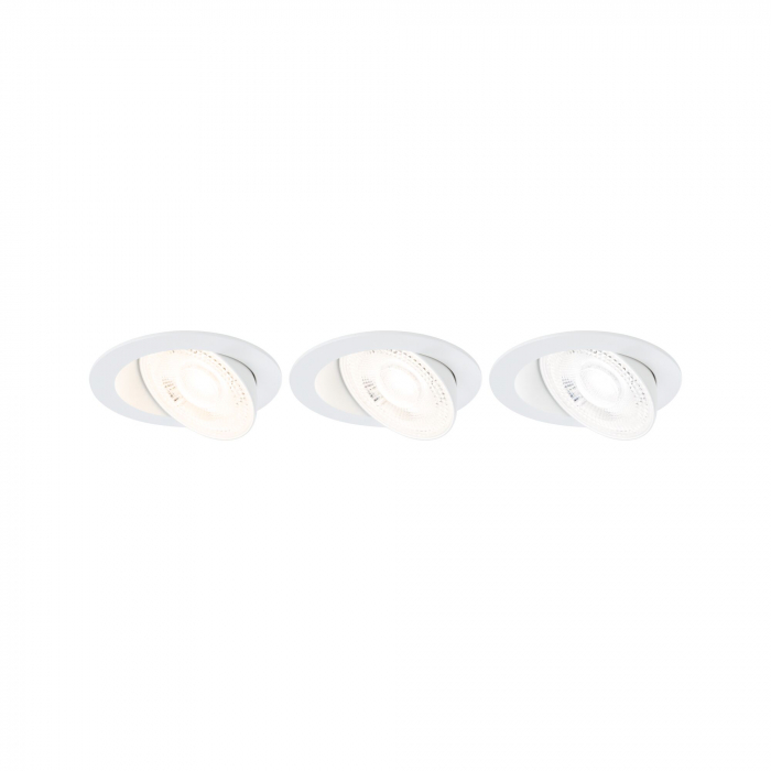 Spot încastrabil Aumus LED, rotund, 105mm, 90°,  5W, 700lm, 230V, flux luminos variabil în 3 pași, temperatură de culoare variabilă 2700 - 6500K, alb [7]