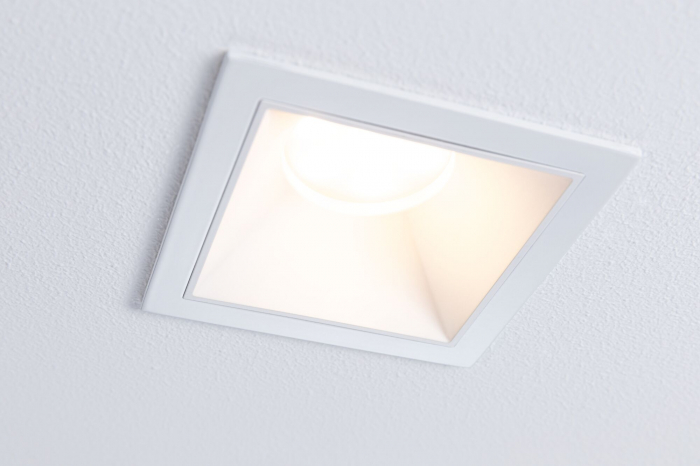 Spot incastrabil Cole Coin, IP44, patrat, 88x88mm, 6W, 470lm, 230V, flux luminos variabil in 3 pasi, 2700K, alb [3]