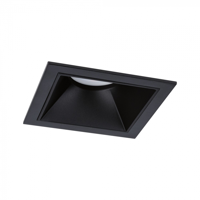 Spot incastrabil Cole Coin, IP44, patrat, 88x88mm, 6W, 470lm, 230V, flux luminos variabil in 3 pasi, 2700K, negru [1]