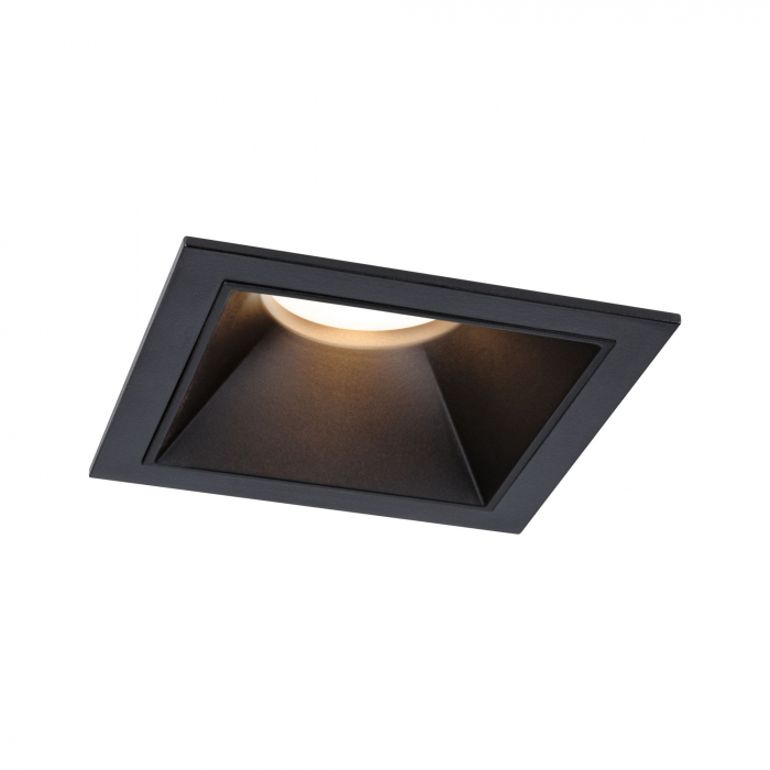 Spot incastrabil Cole Coin, IP44, patrat, 88x88mm, 6W, 470lm, 230V, flux luminos variabil in 3 pasi, 2700K, negru [3]