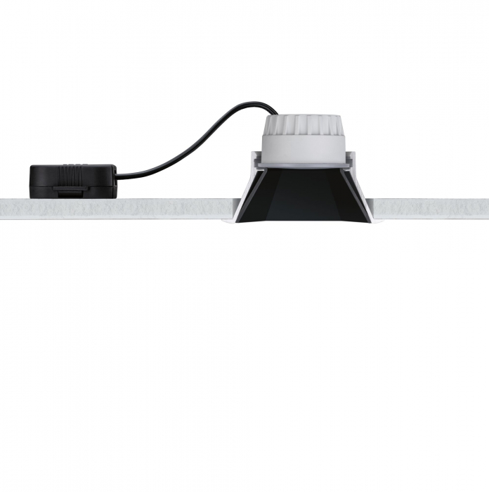 Spot incastrabil Cole Coin, IP44, patrat, 88x88mm, 6W, 470lm, 230V, flux luminos variabil in 3 pasi, 2700K, negru [7]