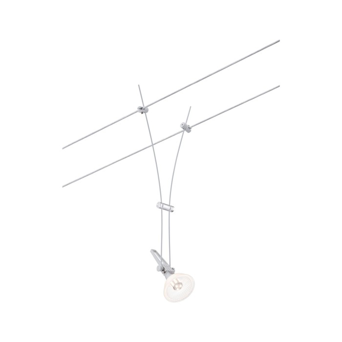 Spot individual pe cablu Comet GU5,3, max. 50W, 12V alb mat-crom [4]
