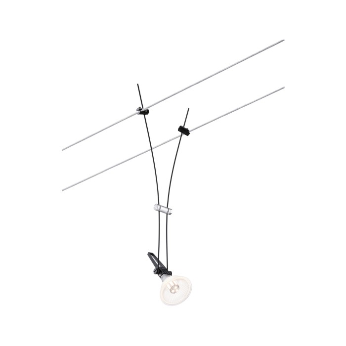 Spot individual pe cablu Comet GU5,3, max. 50W, 12V negru mat-crom [4]