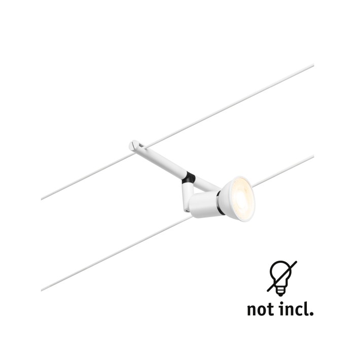 Spot individual pe cablu Salt GU5,3, max. 10W, 12V, alb mat-crom [3]