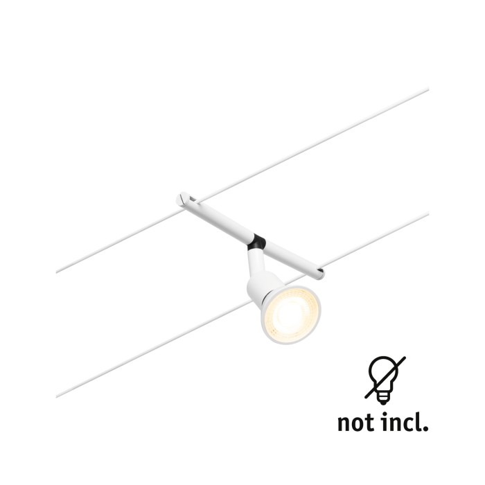 Spot individual pe cablu Salt GU5,3, max. 10W, 12V, alb mat-crom [2]