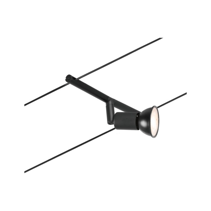 Spot individual pe cablu Salt GU5,3, max. 10W, 12V, negru mat-crom [3]