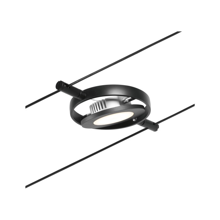 Spot individual RoundMac LED 450lm 4,5W 3000K  12V negru mat-crom [2]