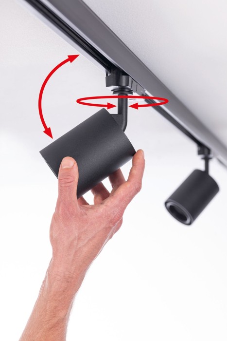 Spot LED Kratos pentru șină Paulmann ProRail3, 50°, 1050lm, 9W, 4000K, 230V, negru [7]