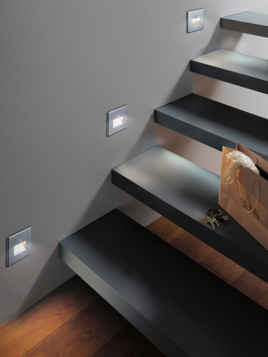 Spot LED vertical Edge Quadro, pătrat, 80x42mm, 1,2W, 25lm, 230V, 2700K, crom mat [3]