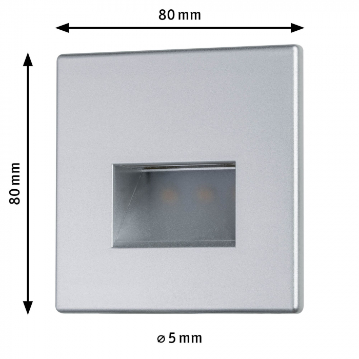 Spot LED vertical Edge Quadro, pătrat, 80x5mm, 1,2W, 50lm, 230V, 2700K, crom mat [4]