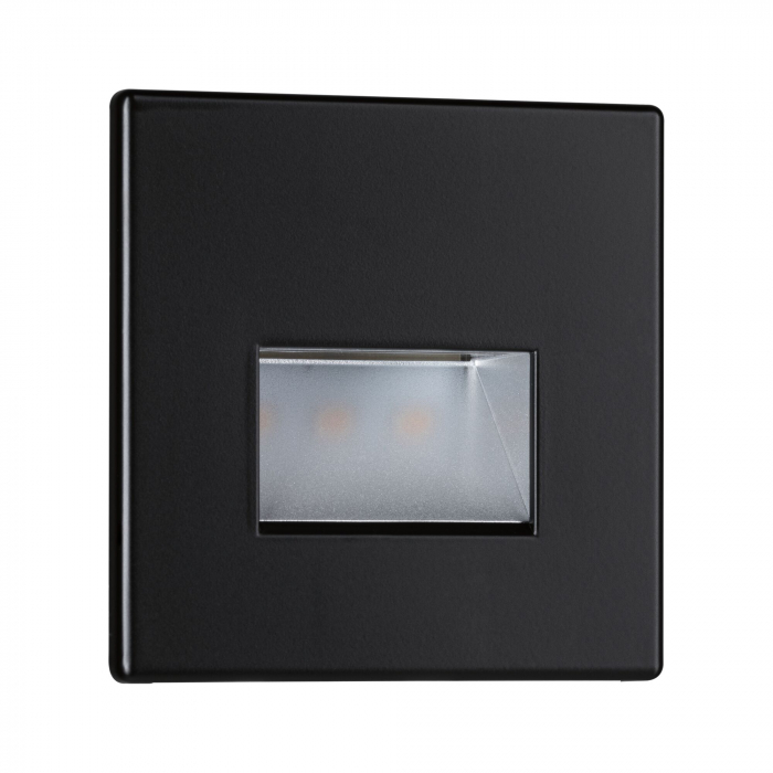 Spot LED vertical Edge Quadro, pătrat, 80x5mm, 1,2W, 50lm, 230V,  2700K, negru mat [8]