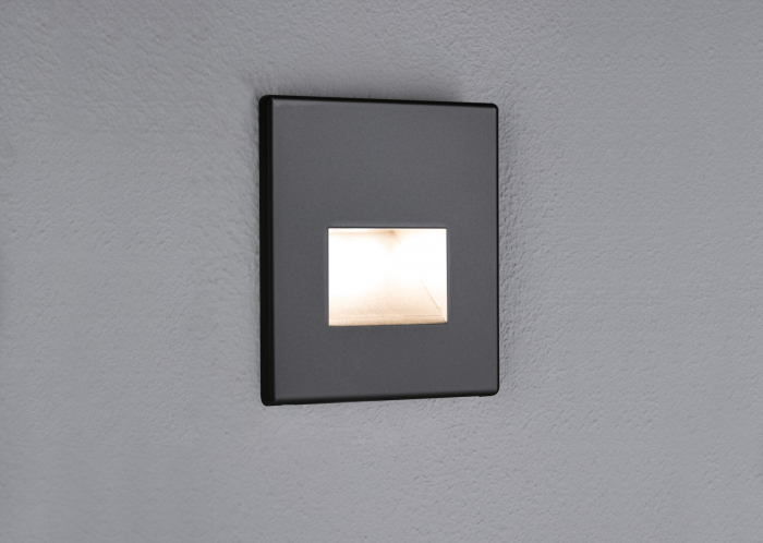 Spot LED vertical Edge Quadro, pătrat, 80x5mm, 1,2W, 50lm, 230V,  2700K, negru mat [3]