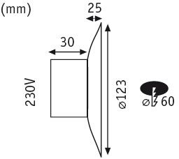 Spot LED vertical Neordic, rotund, 123mm, 2W, 30lm, 230V, 2700K, alb mat [10]
