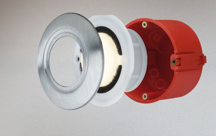 Spot LED vertical Special Line, rotund, 76mm, 1,4W, 140lm, 230V, 3000K, opal, IP65 [7]