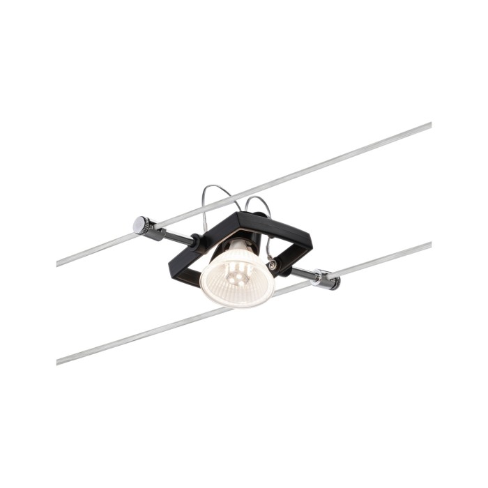 Spot MacII pe cablu max 1x10W GU5,3 negru mat 12V metal/plastic [2]