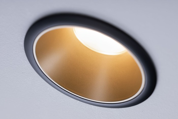 Spot încastrabil Cole Coin LED 1x6,5W 2700K 230V negru/auriu mat, flux luminos variabil în 3 pași [5]