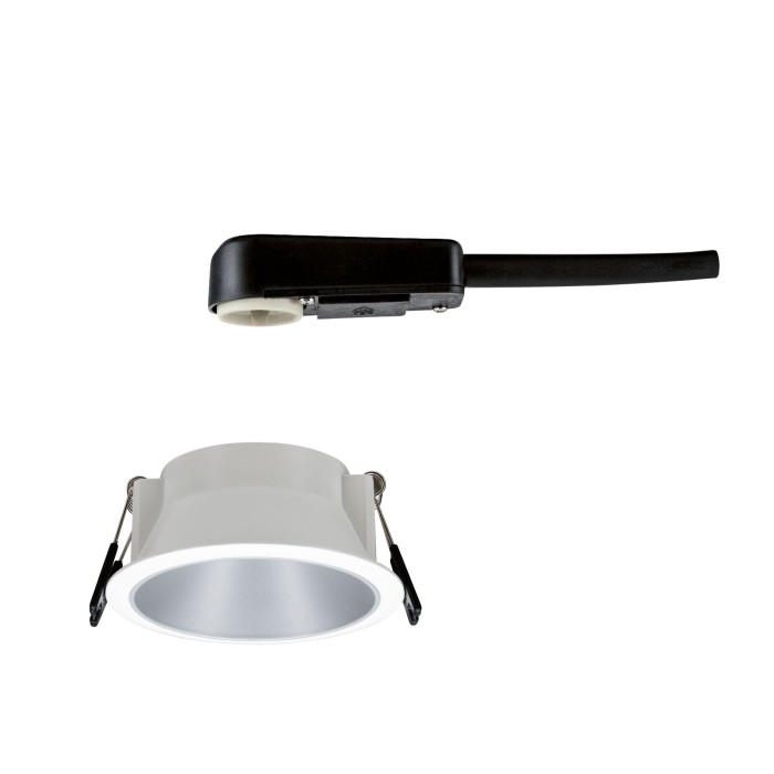 Spot încastrabil Cole rotund fix max 1x10W GU10 230V alb mat/argintiu [3]