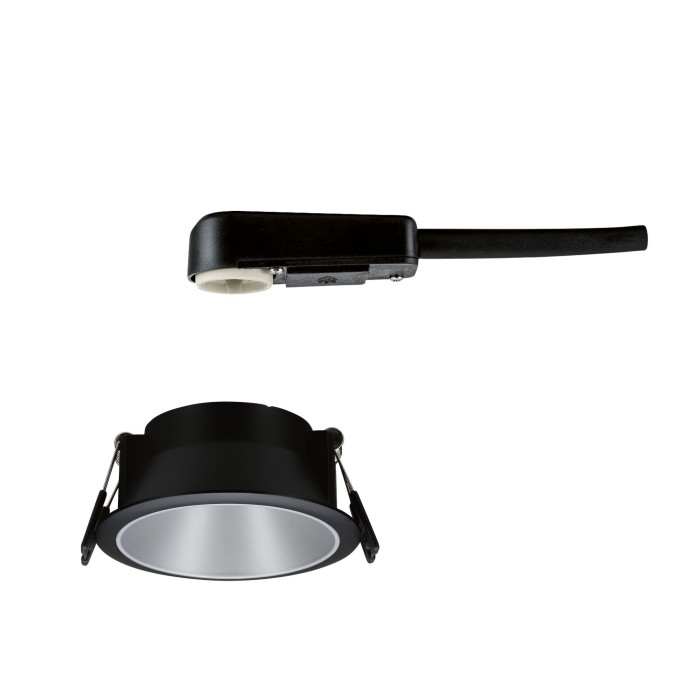 Spot încastrabil Cole rotund fix max 1x10W GU10 230V negru mat/argintiu [8]
