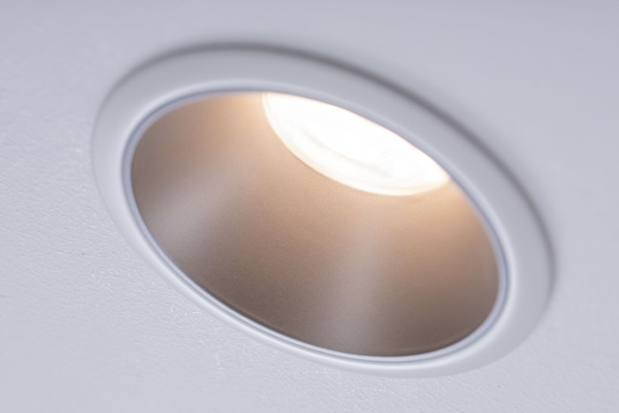 Spot încastrabil Cole rotund fix max 1x10W GU10 230V alb mat/argintiu [5]