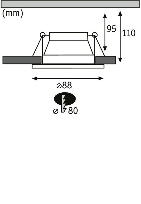 Spot încastrabil Cole rotund fix max 1x10W GU10 230V alb mat/argintiu [6]