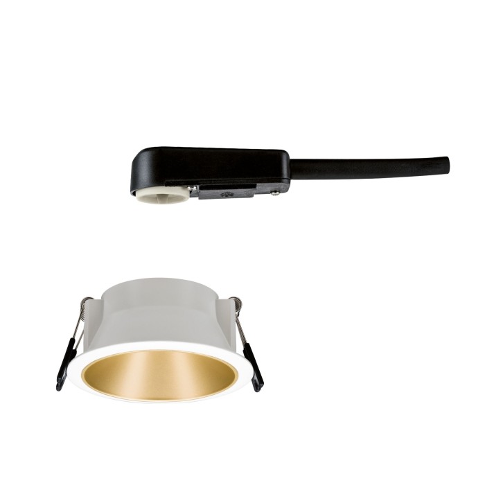 Spot încastrabil Cole rotund fix max 1x10W GU10 230V alb mat/auriu [7]