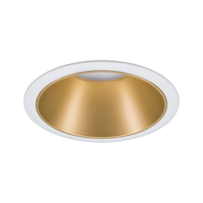 Spot încastrabil Cole rotund fix max 1x10W GU10 230V alb mat/auriu [2]