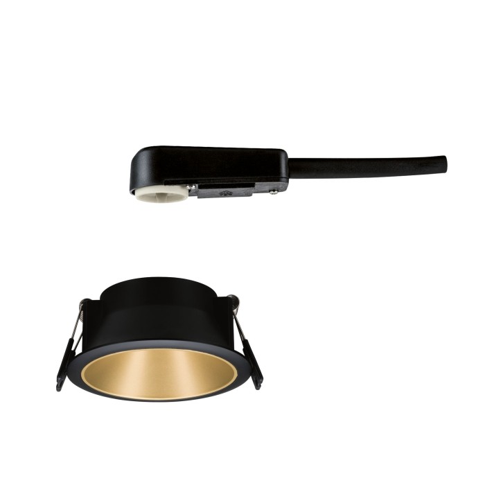 Spot încastrabil Cole rotund, fix max 1x10W GU10 230V negru mat/auriu [6]