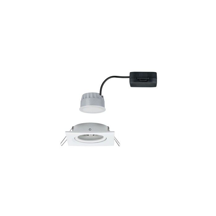 Spot încastrabil Nova Coin pătrat, orienatbil LED 1x6,5W 2700K 230V alb mat, flux luminos variabil în 3 pași [3]