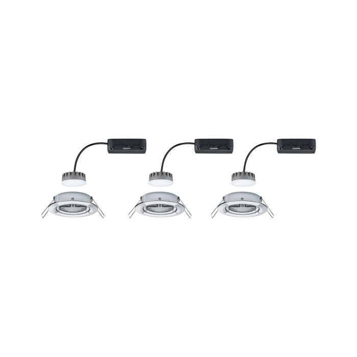 Spot încastrabil Nova Plus Coin rotund, orientabil LED 3x6,8W 2700K 230V 51mm crom, cu flux luminos variabil [3]
