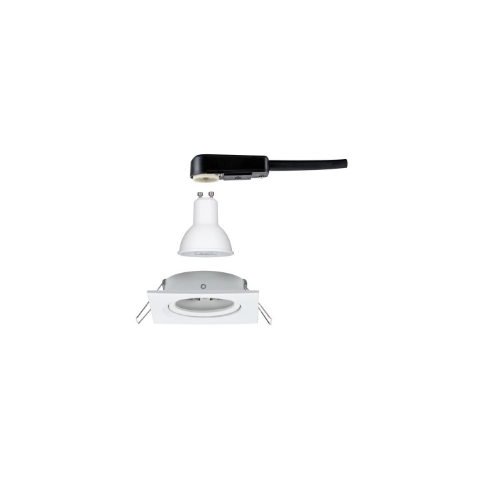 Spot încastrabil Nova pătrat, orientabil LED 1x6,5W 230V GU10 51mm alb, flux luminos variabil în 3 pași [4]