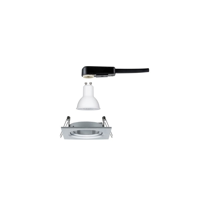 Spot încastrabil Nova pătrat, orientabil LED 1x6,5W 230V GU10 51mm aluminiu, flux luminos variabil în 3 pași [4]