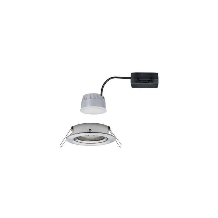 Spot încastrabil Nova rotund orientabil LED IP44 1x6,5W 230V GU10 51mm metal mat, flux luminos variabil în 3 pași [5]
