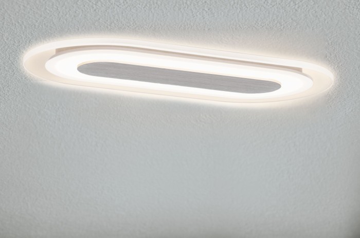 Spot încastrabil Whirl oval LED cu flux luminos variabil, 1x8W 230V 115x230mm aluminiu/satin [3]