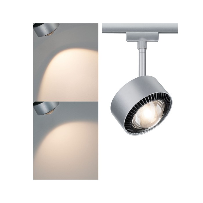 Spot pentru șină Urail, Aldan 9W crom mat/negru, cu flux luminos variabil [2]