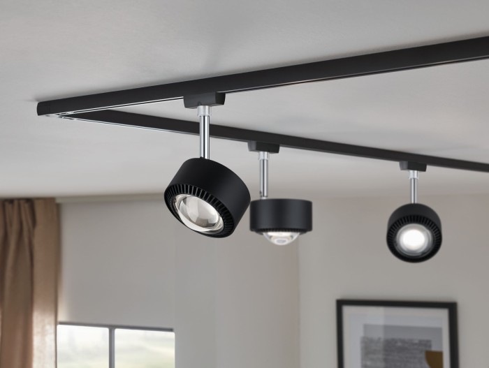 Spot pentru șină Urail, Aldan 9W negru/crom mat, cu flux luminos variabil [8]