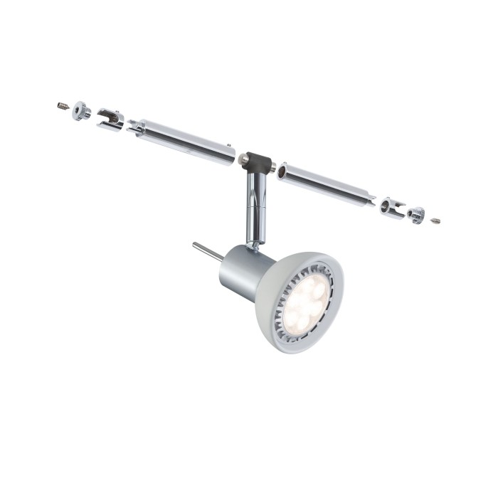 Spot Sheela pe cablu max 1x10W GU5,3 crom mat/opal 12V metal/sticlă [4]