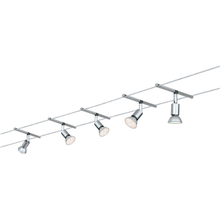 Spot Spice Salt pe cablu max 5x10W GU5,3 crom mat 230/12V 80VA metal [4]