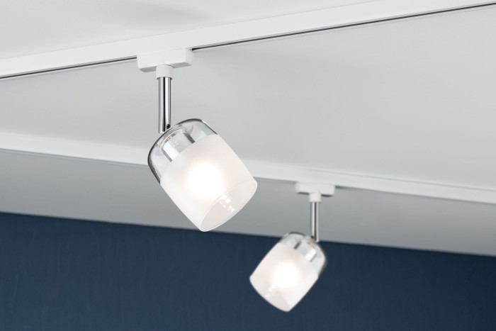 Spot URail Blossom max. 1x10W G9 alb/clar/satin 230V metal/sticlă [3]
