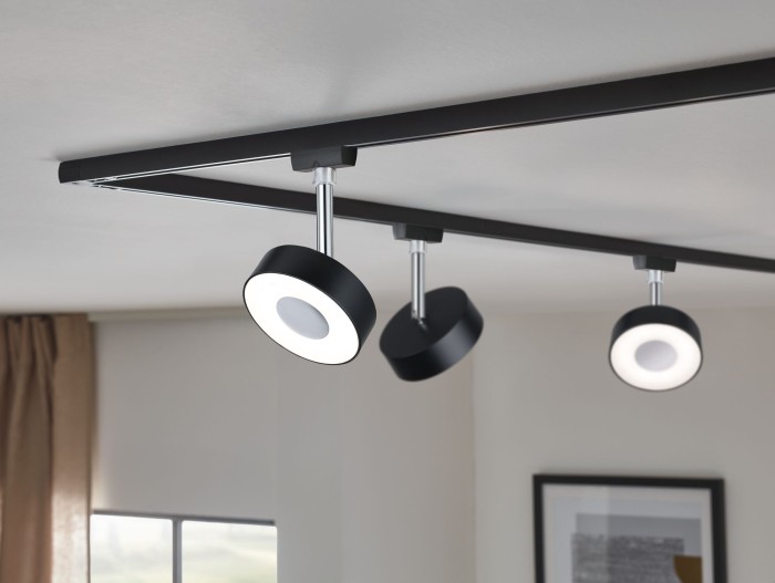 Spot Urail Circle 1x5W negru mat/ crom 230V metal/plastic 4000K, flux luminos variabil [5]