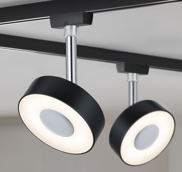 Spot URail Circle 1x5W negru mat/ crom 230V metal/plastic 2700K, flux luminos variabil [5]