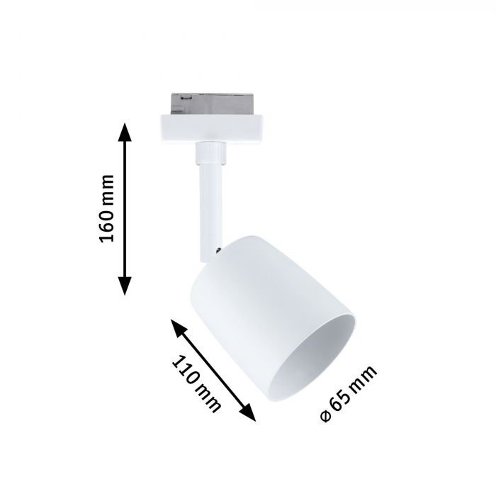 Spot URail Cover, max10W, GU10, alb Signal, 230V [4]