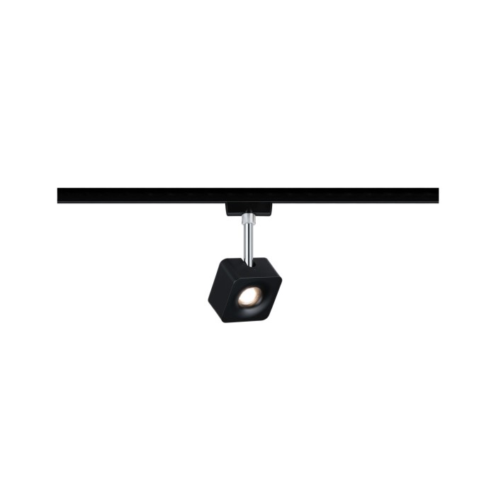 Spot URail Cube 1x8W negru mat crom 230V metal/plastic 2700K, flux luminos variabil [1]