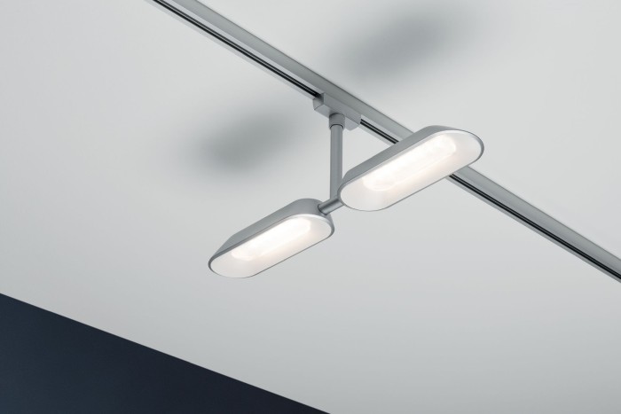 Spot URail Dipper 2x8W crom mat/alb 230V metal/plastic, cu flux luminos variabil [5]