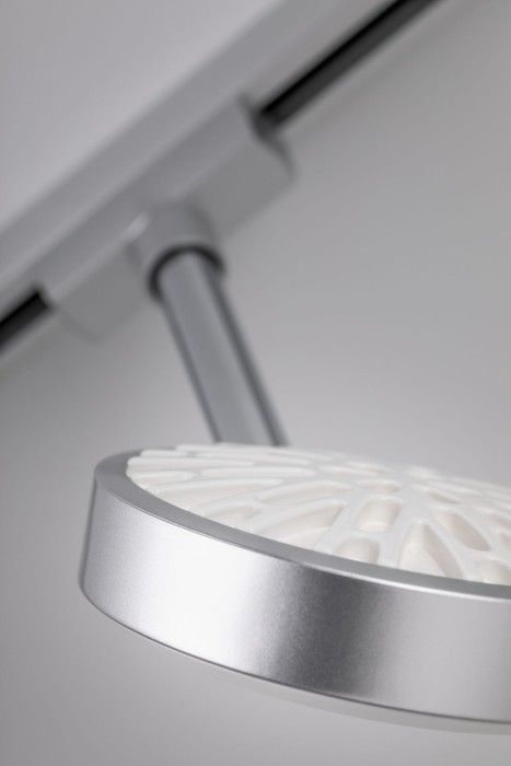 Spot URail Discus 1x5W crom mat crom 230V metal/plastic, flux luminos variabil [3]