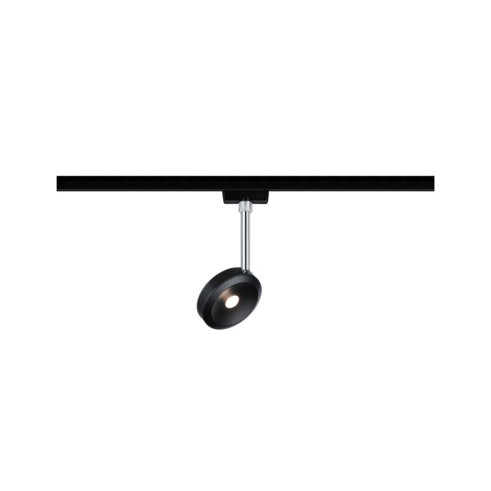 Spot URail Discus 1x5W negru mat crom 230V metal/plastic 2700K, flux luminos variabil [1]