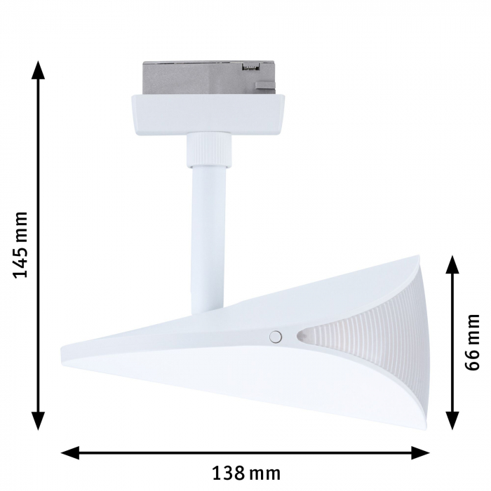 Spot URail LED Alejandro, 800lm, 10W, 4000K, 230V, alb Signal, flux luminos variabil în 3 pași [5]